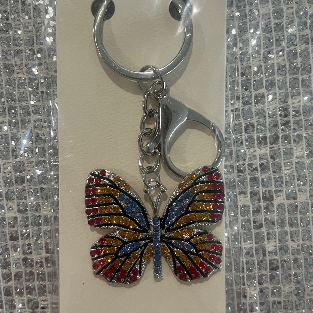 Butterfly Crystal Keychain - Multicolor - Picture 2 of 3